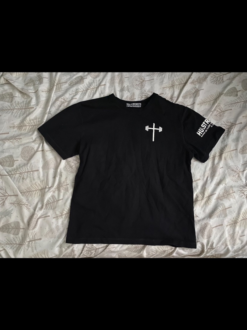 Hustle Strength Black Graphic Tee